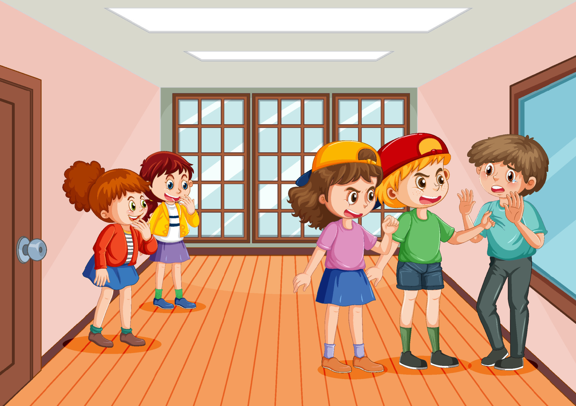 School bullying with student cartoon characters 12066781 Vector Art at  Vecteezy