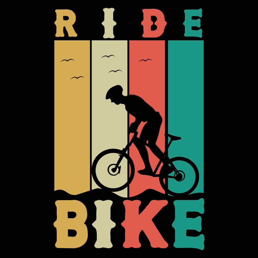 diseño de camiseta de carrera de bicicletas para ti diseño de ilustración vectorial para telas de moda vector
