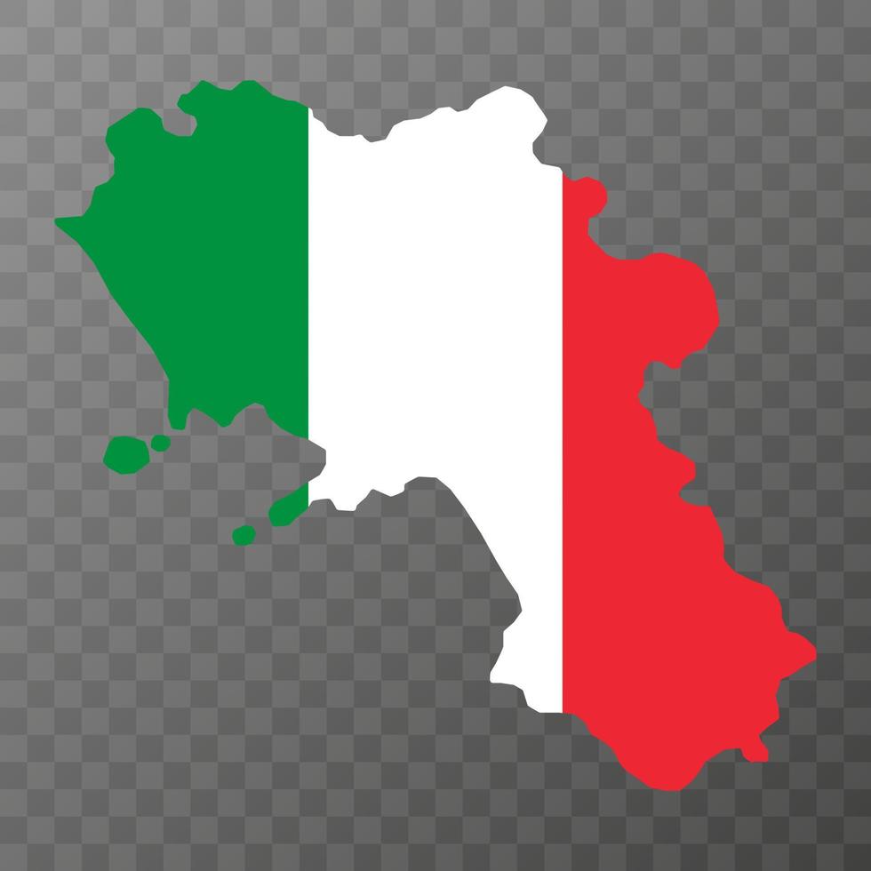 mapa de campania región de italia. ilustración vectorial vector