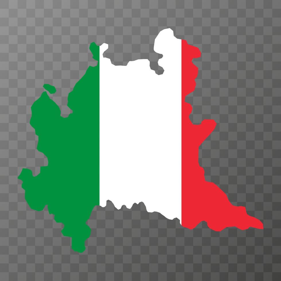 mapa de lombardia región de italia. ilustración vectorial vector