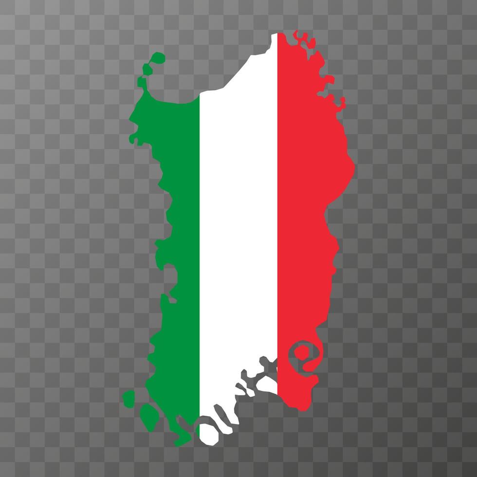 Sardinia Map. Region of Italy. Vector illustration.