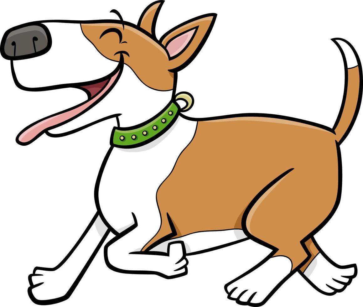 caricatura, bull terrier, perro, animal, carácter vector