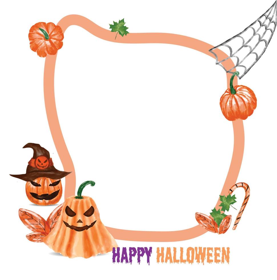 Cute Frame Halloween Party day vector