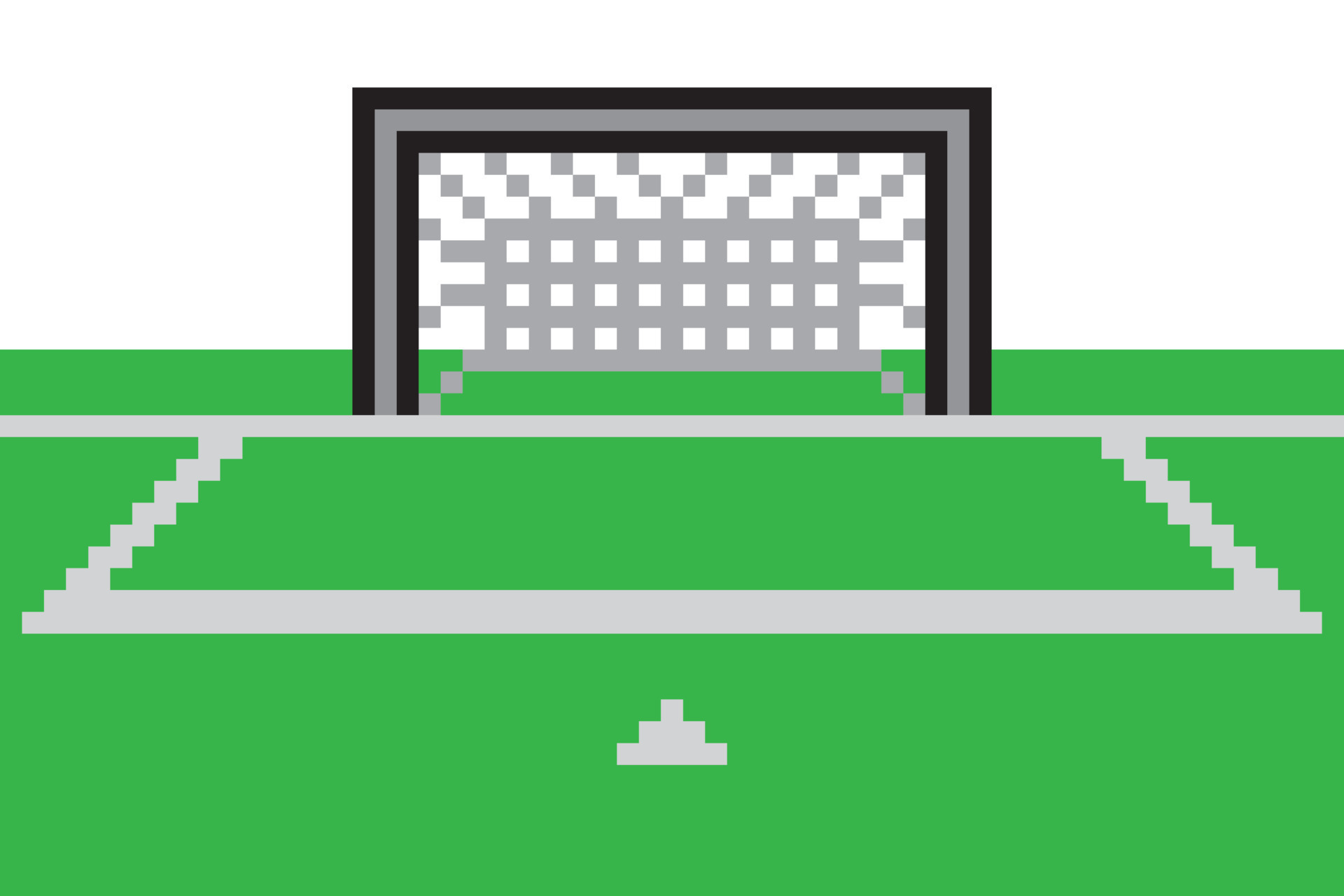 campo de portería de fútbol de pixel art 12067294 Vector en Vecteezy
