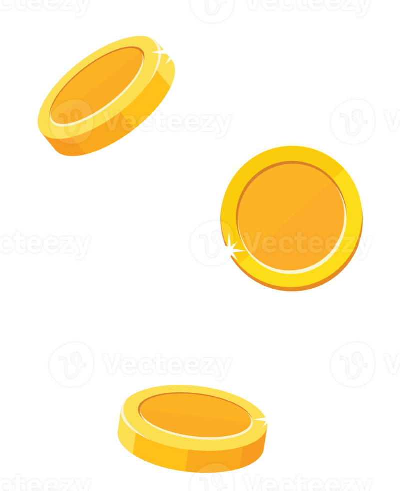 illustration de pièces d'or png