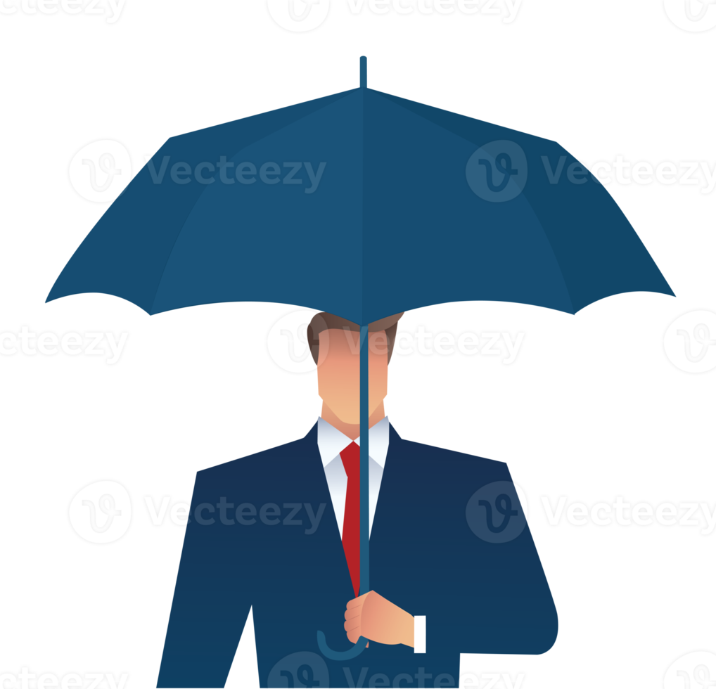 man holding an umbrella png