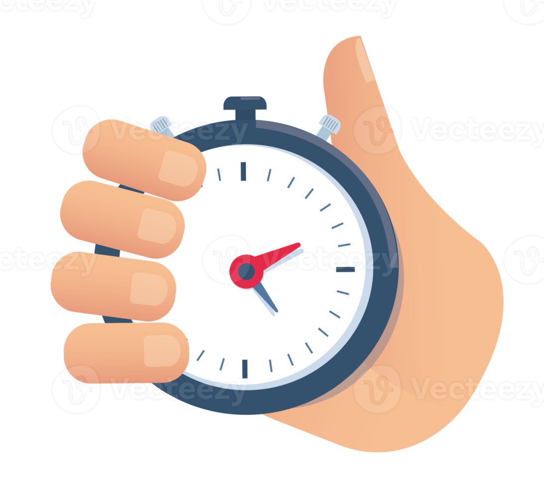 hand- Holding een stopwatch timer png