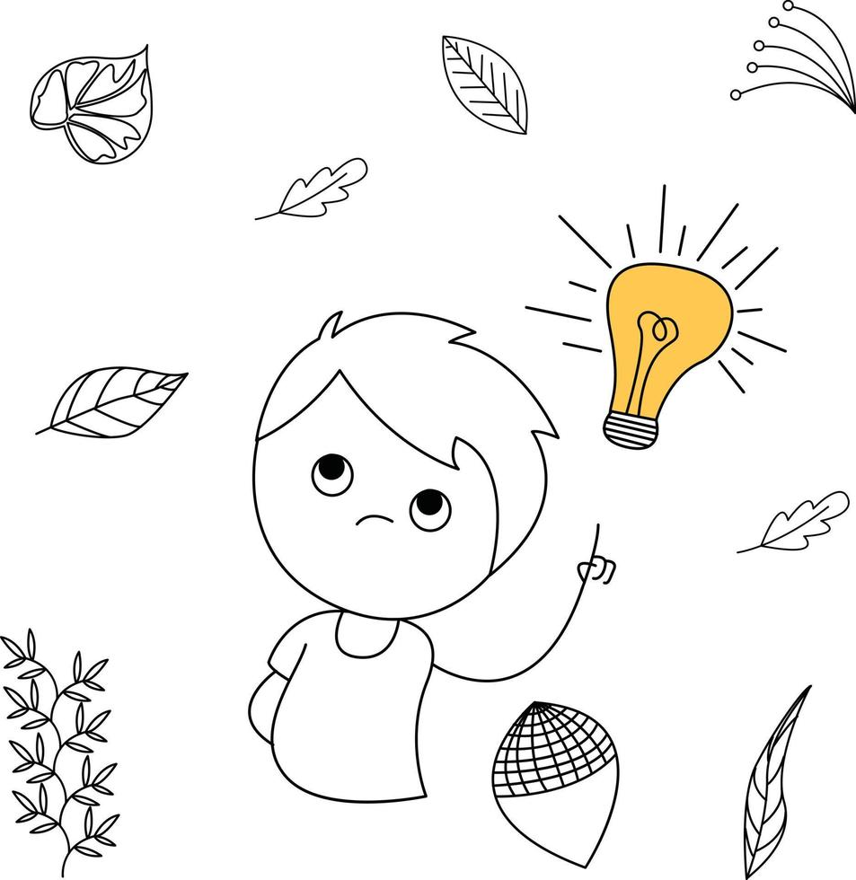 illustration of someone having an idea vector