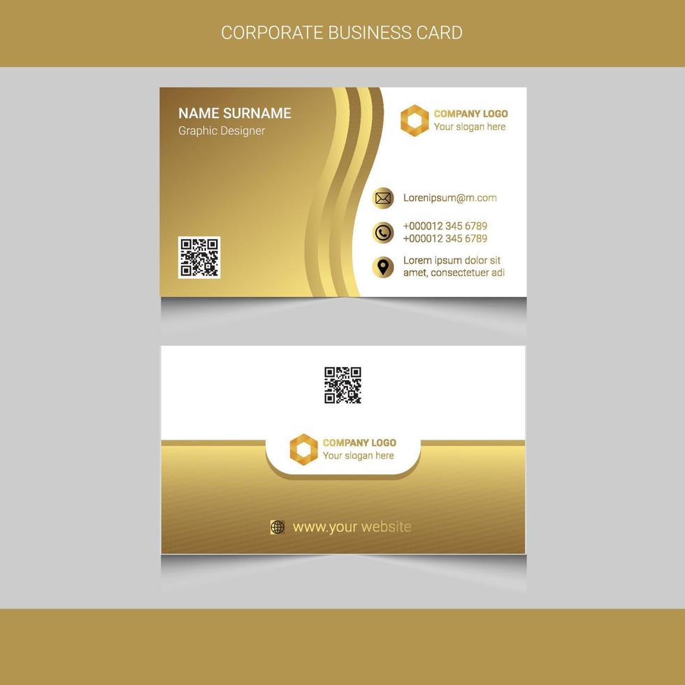 Modern business card design and template vector