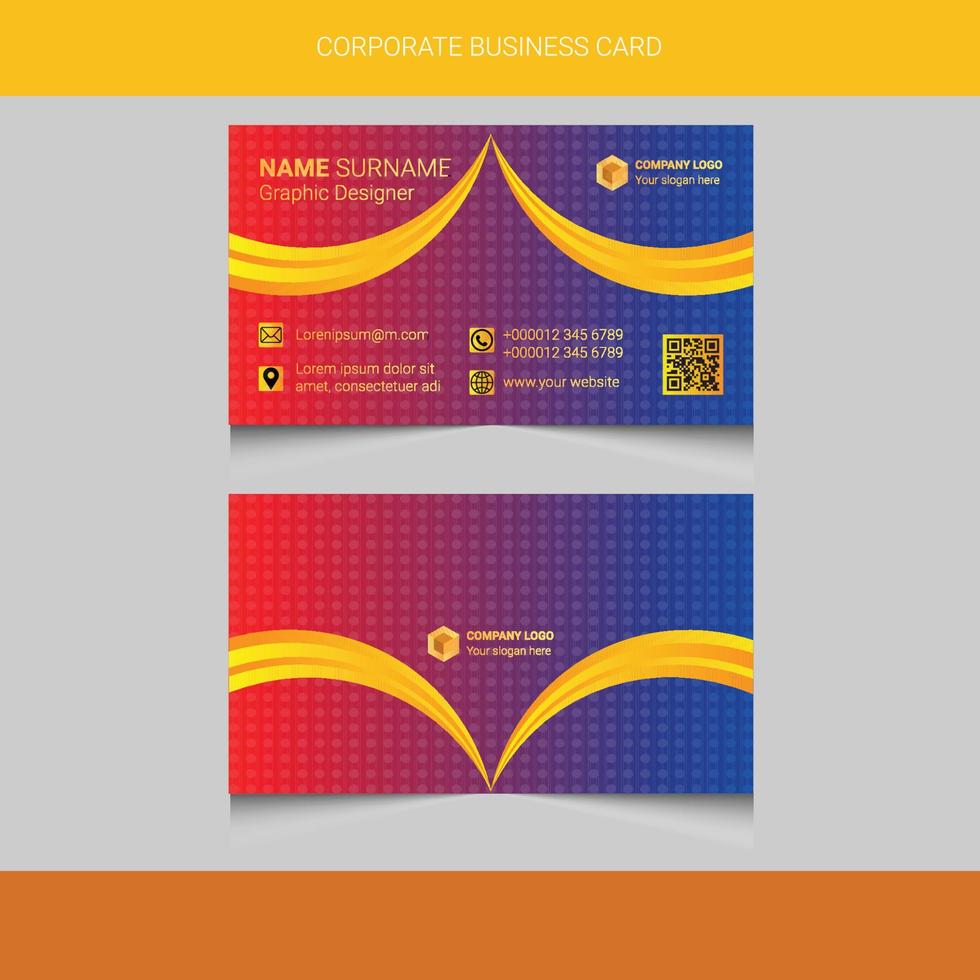 Modern business card design and template vector