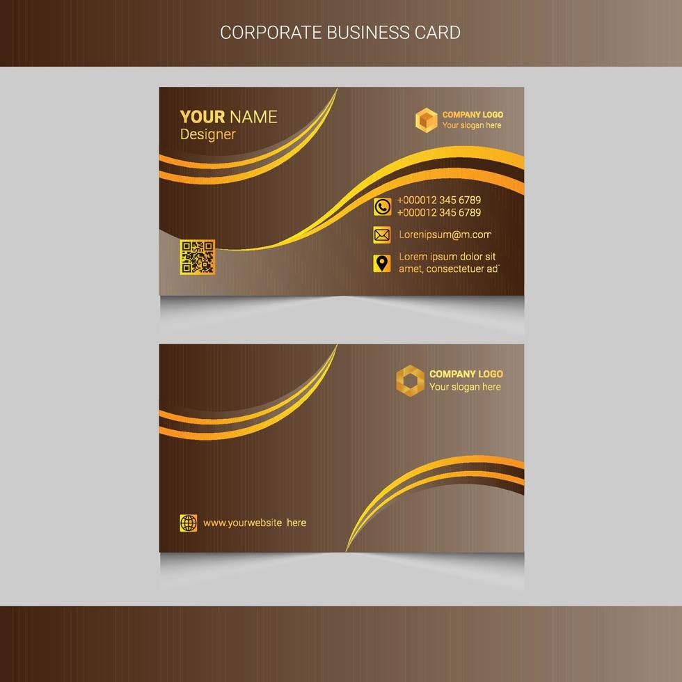 Modern business card design and template vector