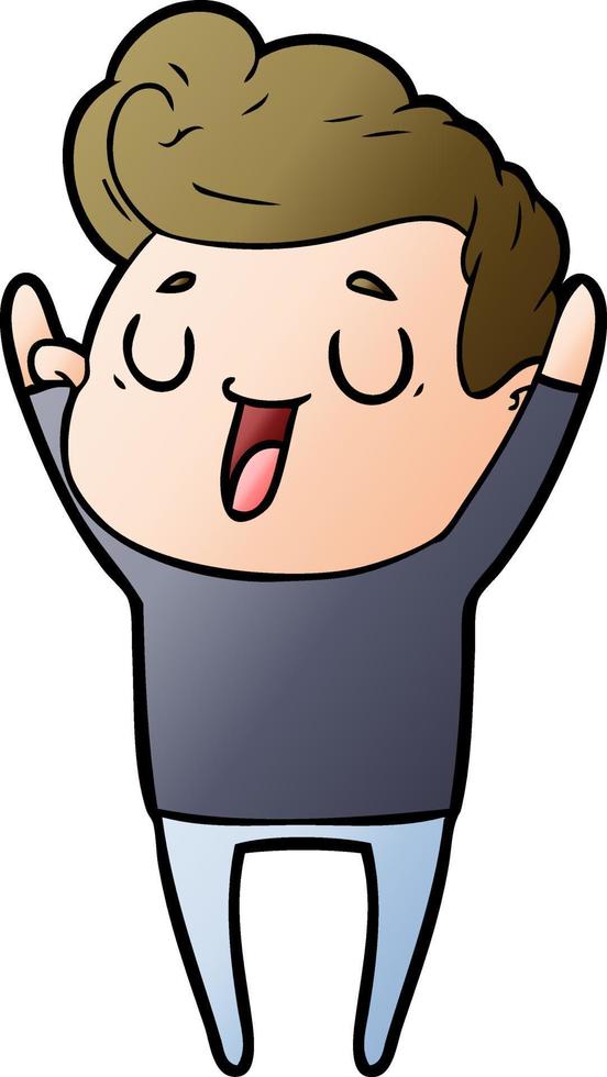 happy cartoon man vector