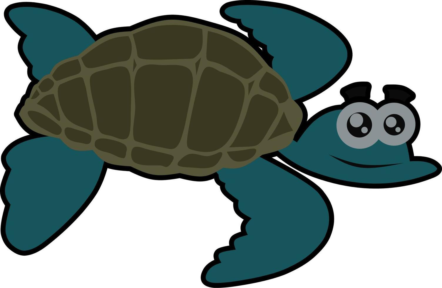 imagen vectorial de tortuga para colorear libro vector