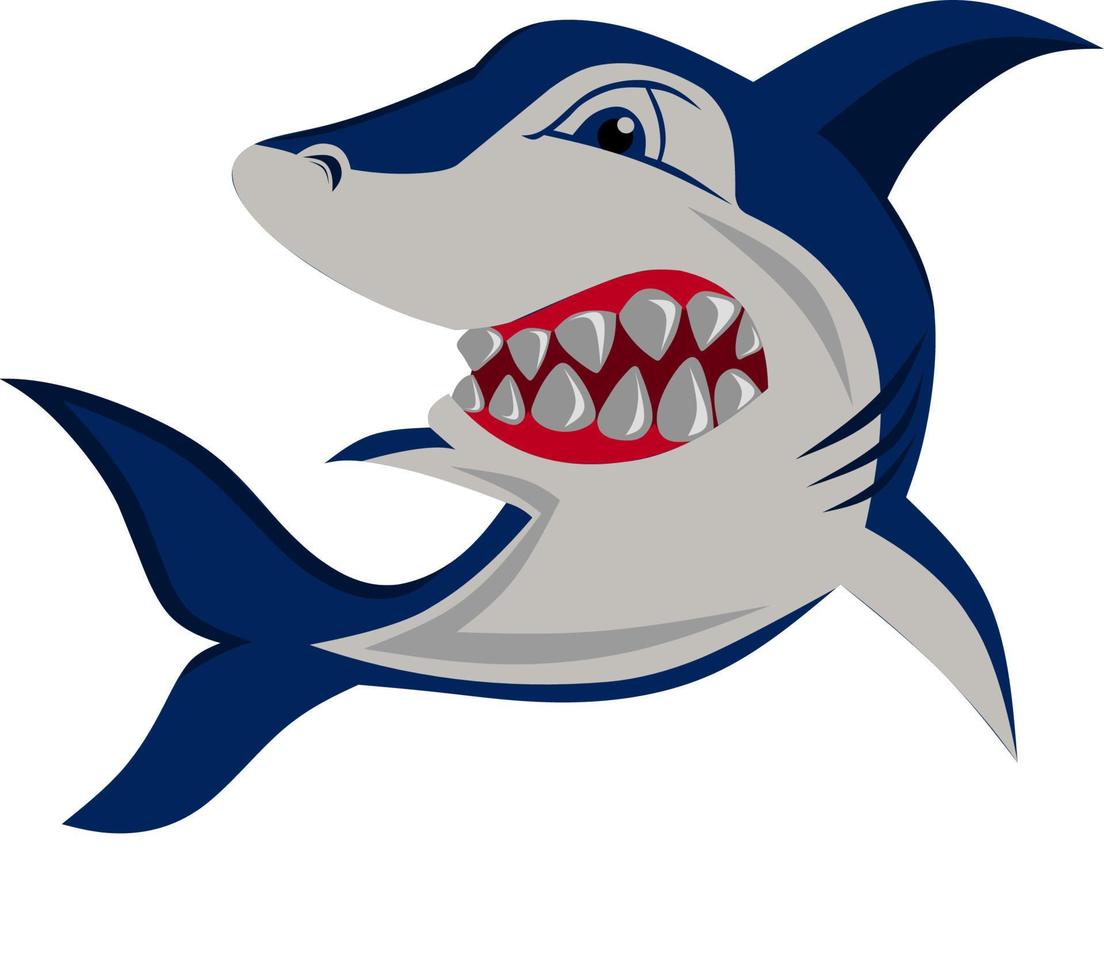 vector image of a shark character
