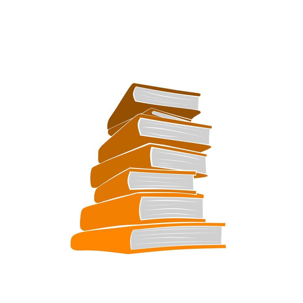 books on white background vector