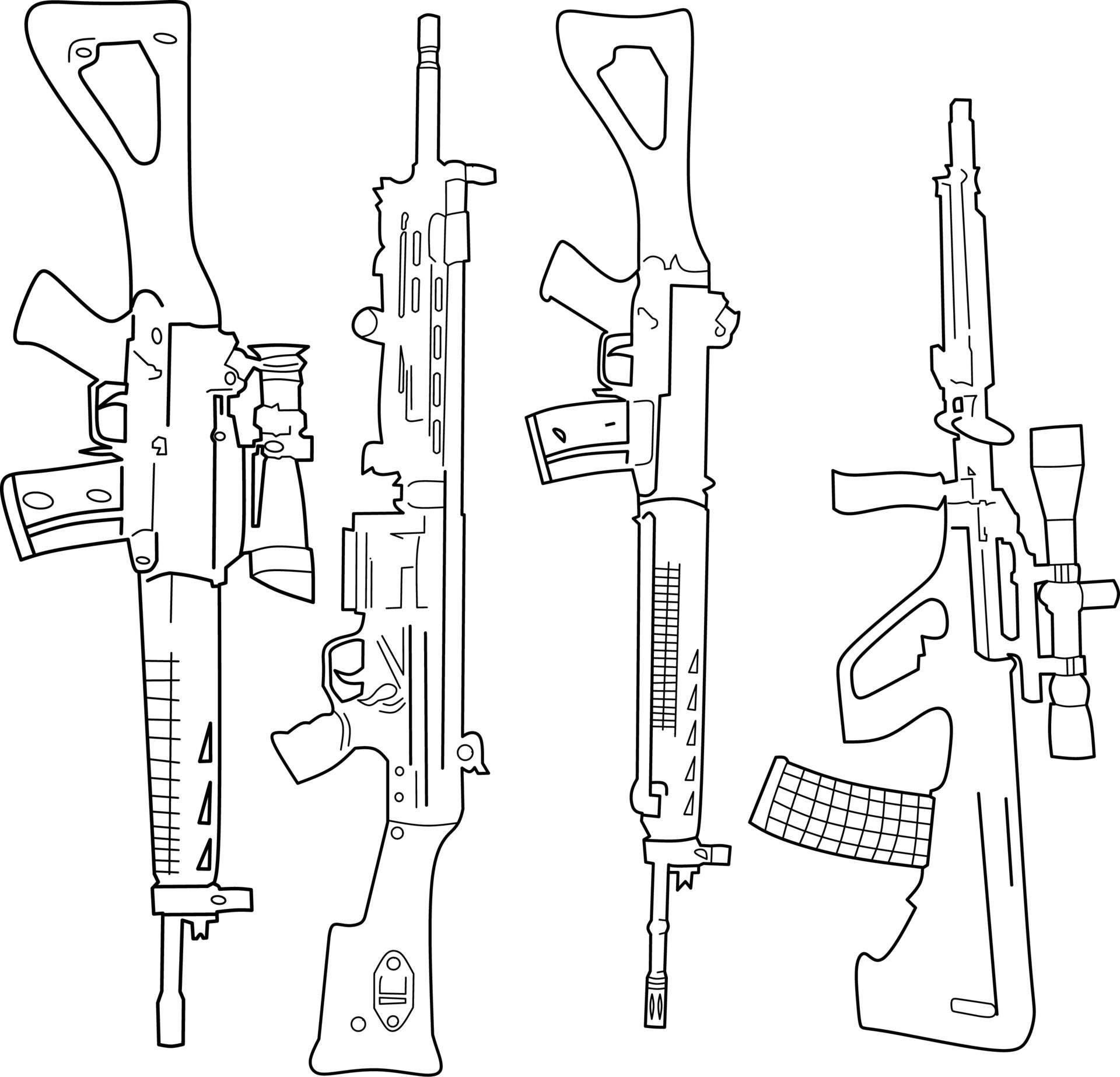 The Best Free Gun Coloring Page Images Download From - vrogue.co