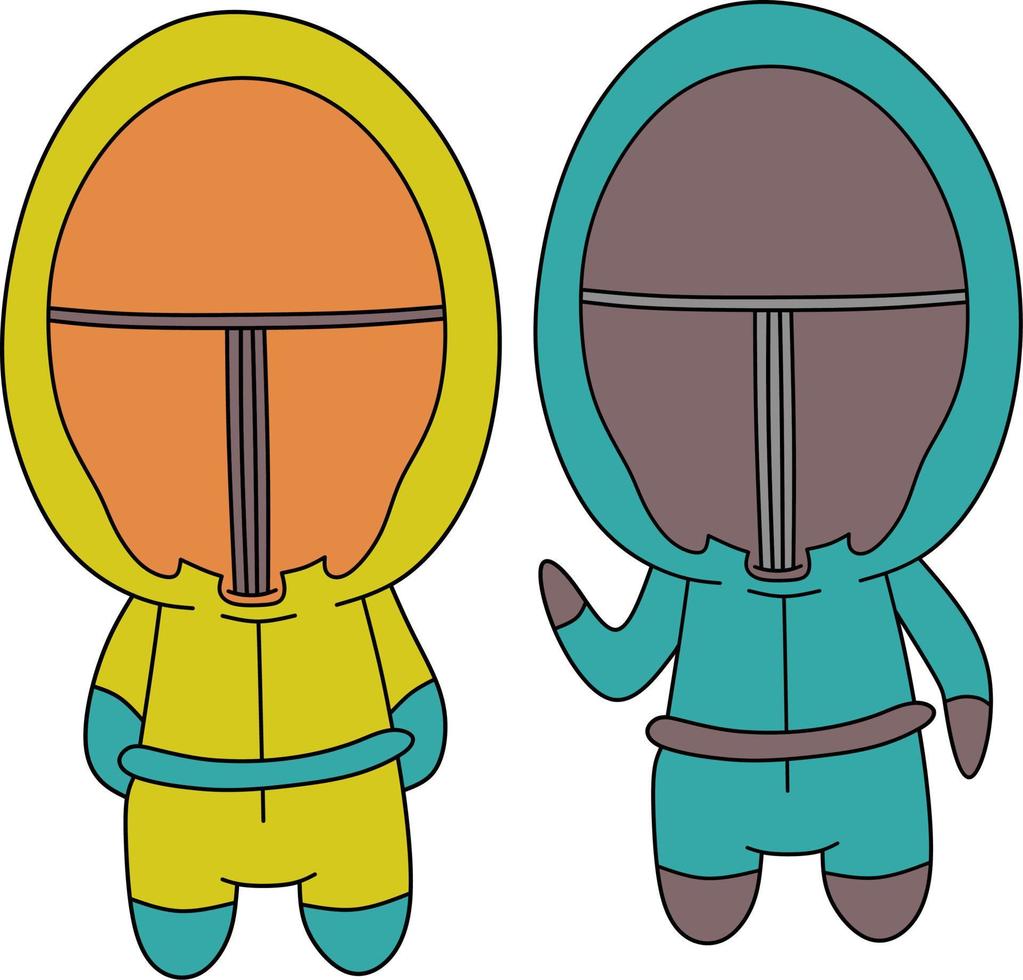 vector image of two cartoon characters.