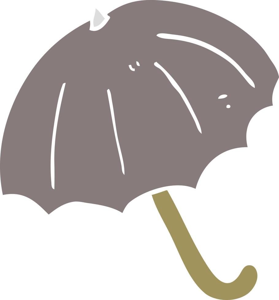 flat color illustration of umbrella vector