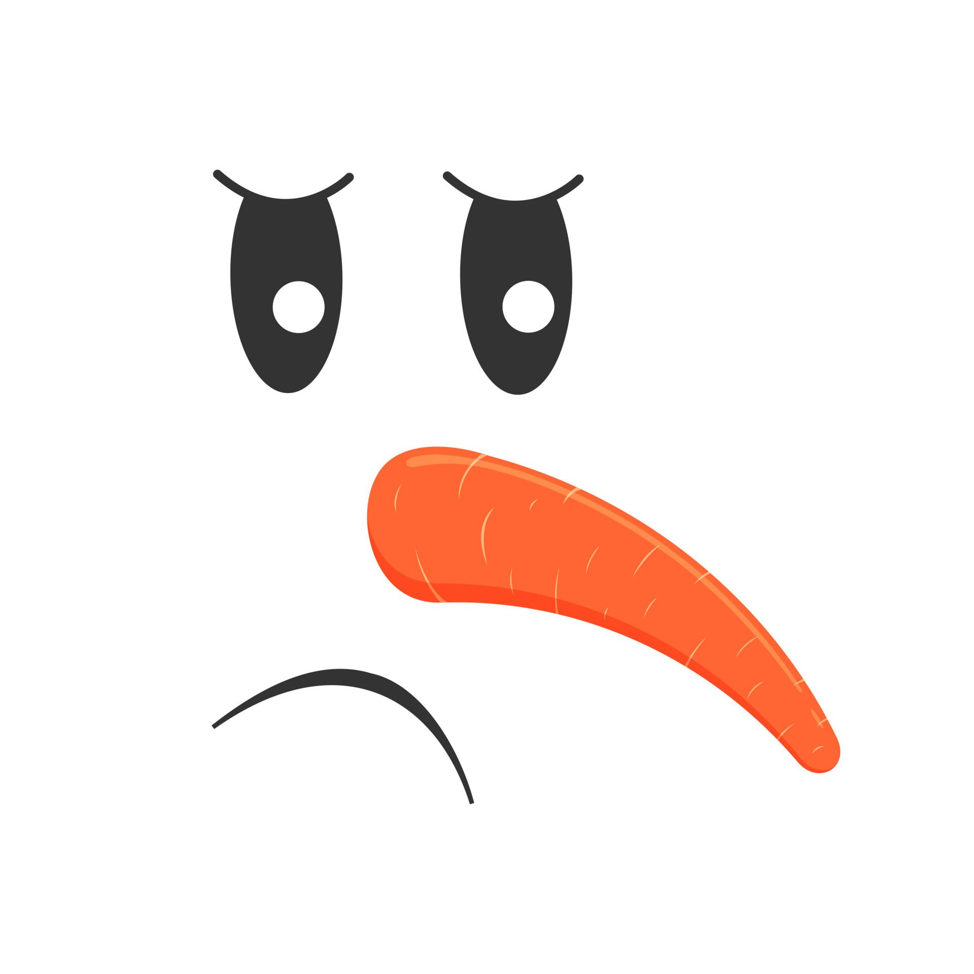 Sad snowman face with carrot nose. Snowman head with unhappy emotion.  Winter holidays design 12067985 Vector Art at Vecteezy