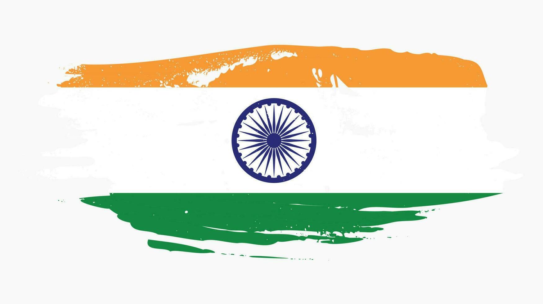 New India colorful grunge texture flag design vector