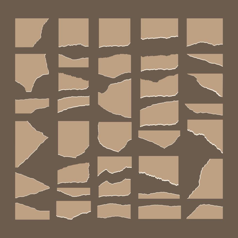 a set of torn paper vector