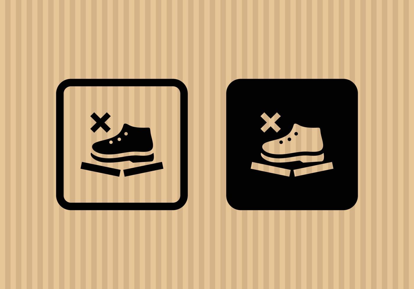 Do not step simple flat icon vector illustration with cardboard texture background