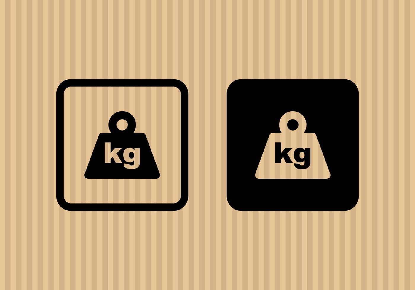 Package weight simple flat icon vector illustration with cardboard texture background