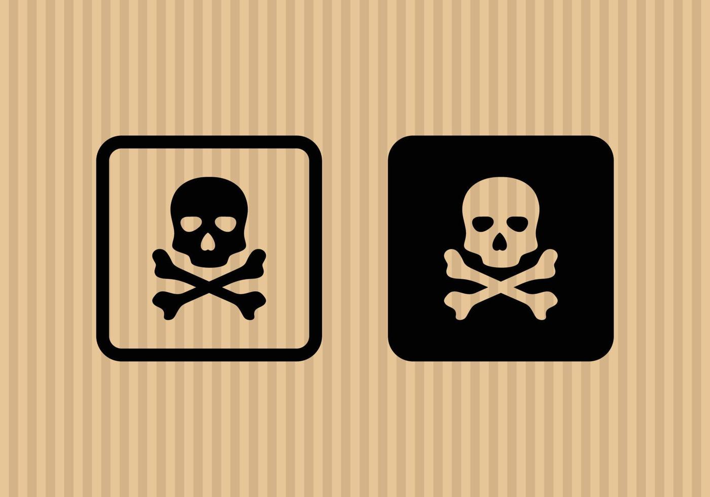 Toxic simple flat icon vector illustration with cardboard texture background