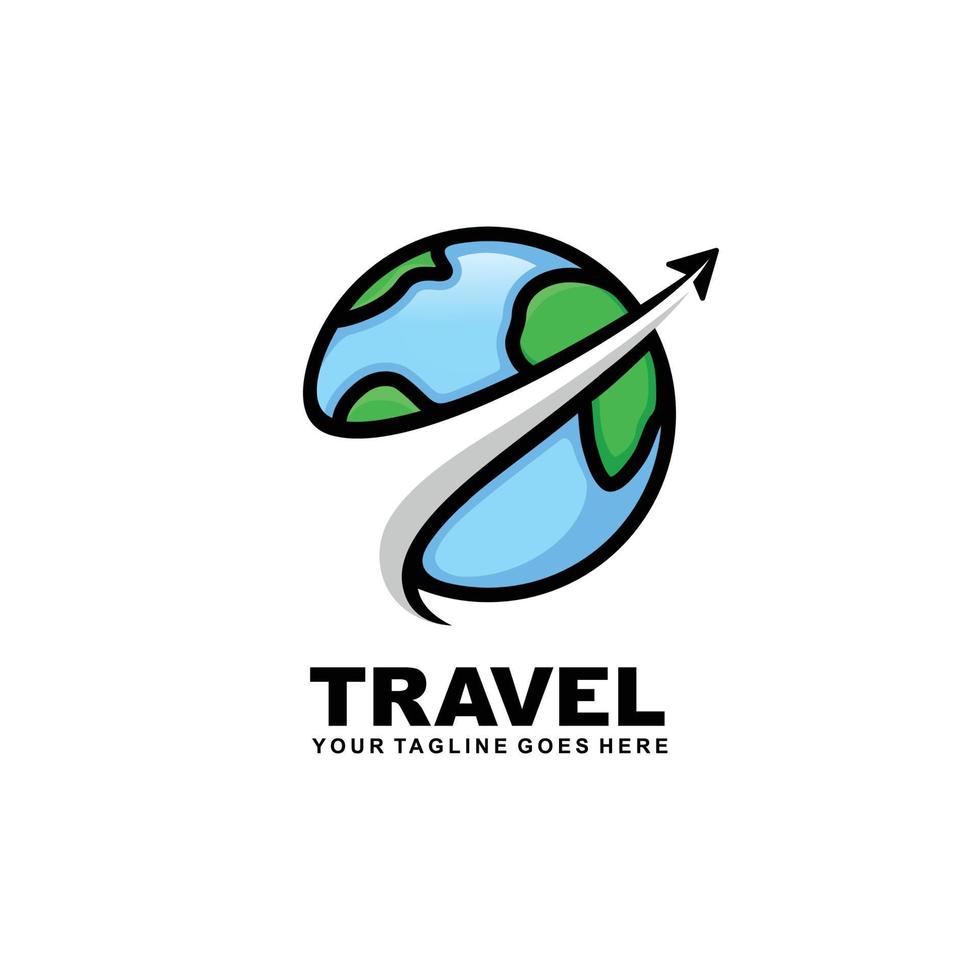 viajar. logotipo de viaje. vector de diseño de logotipo de viaje y viaje