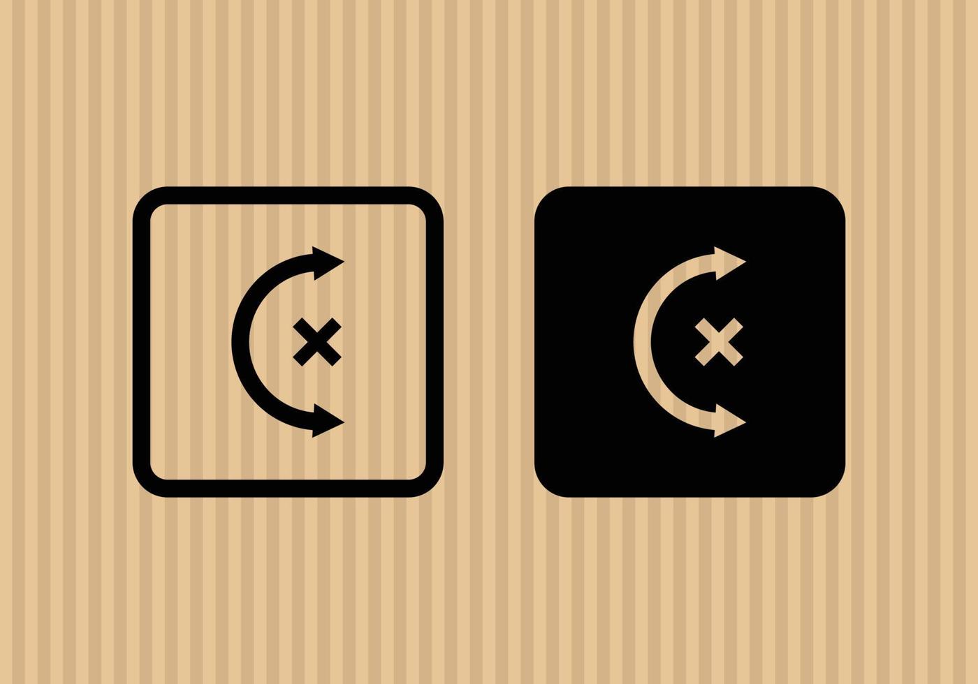 Do not roll simple flat icon vector illustration with cardboard texture background