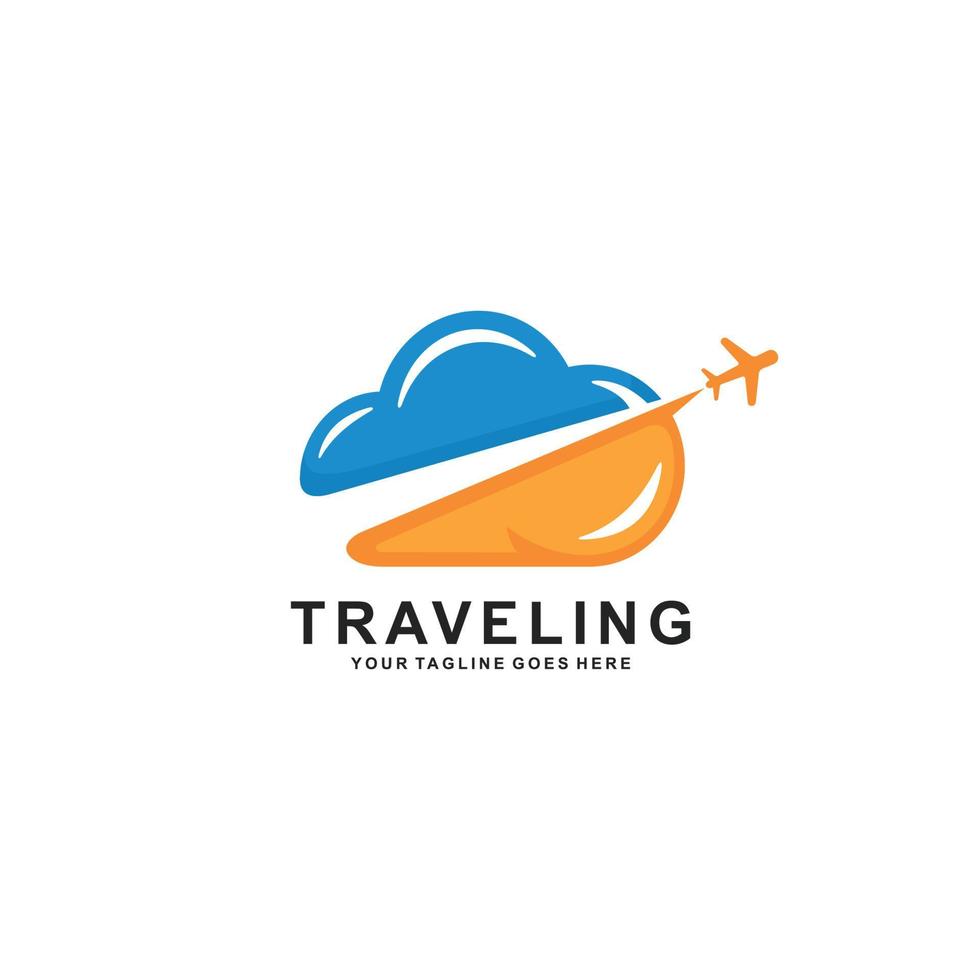 viajar. logotipo de viaje. vector de diseño de logotipo de viaje y viaje