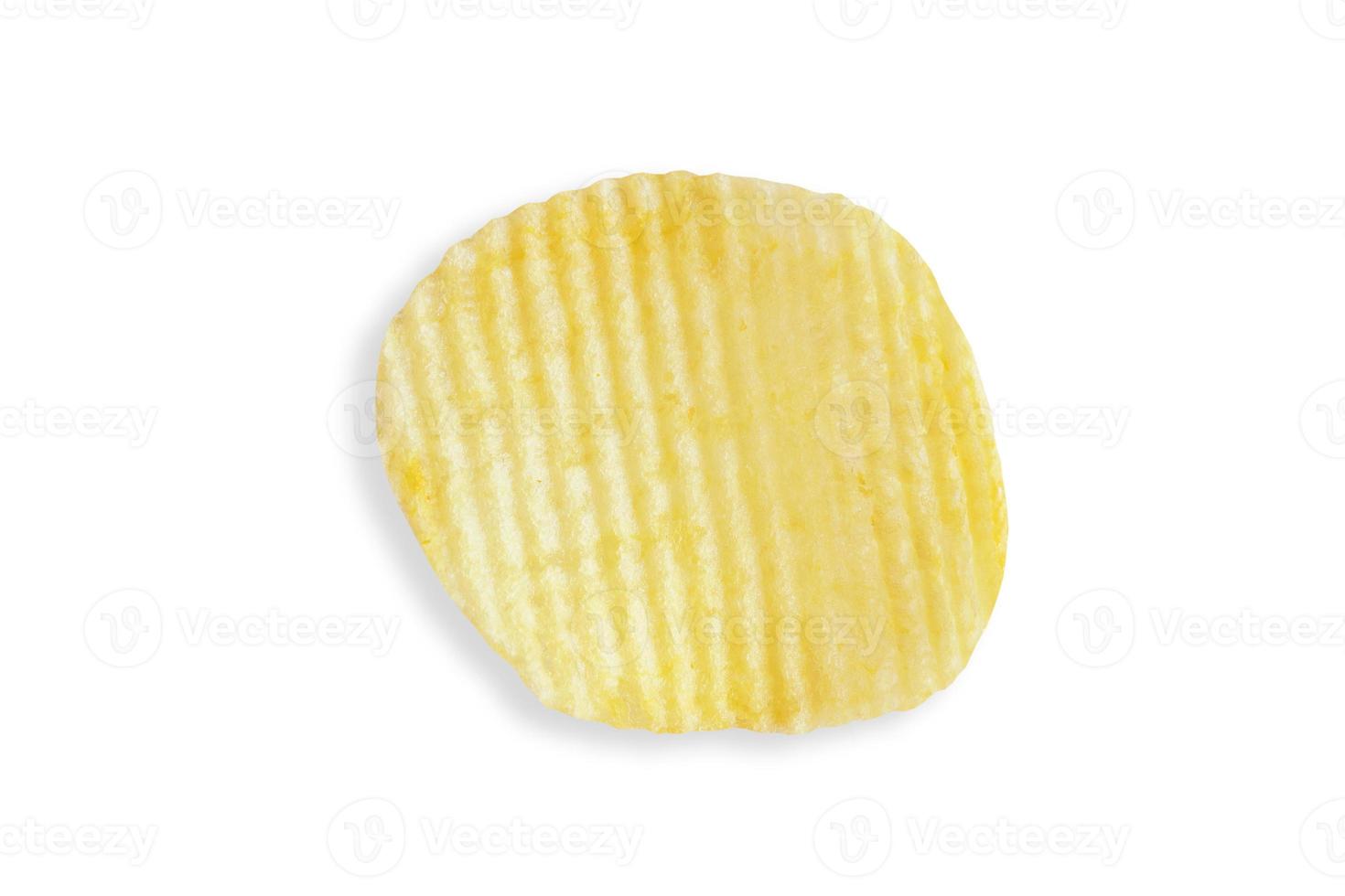 potato chip isolated on white background with clipping path photo