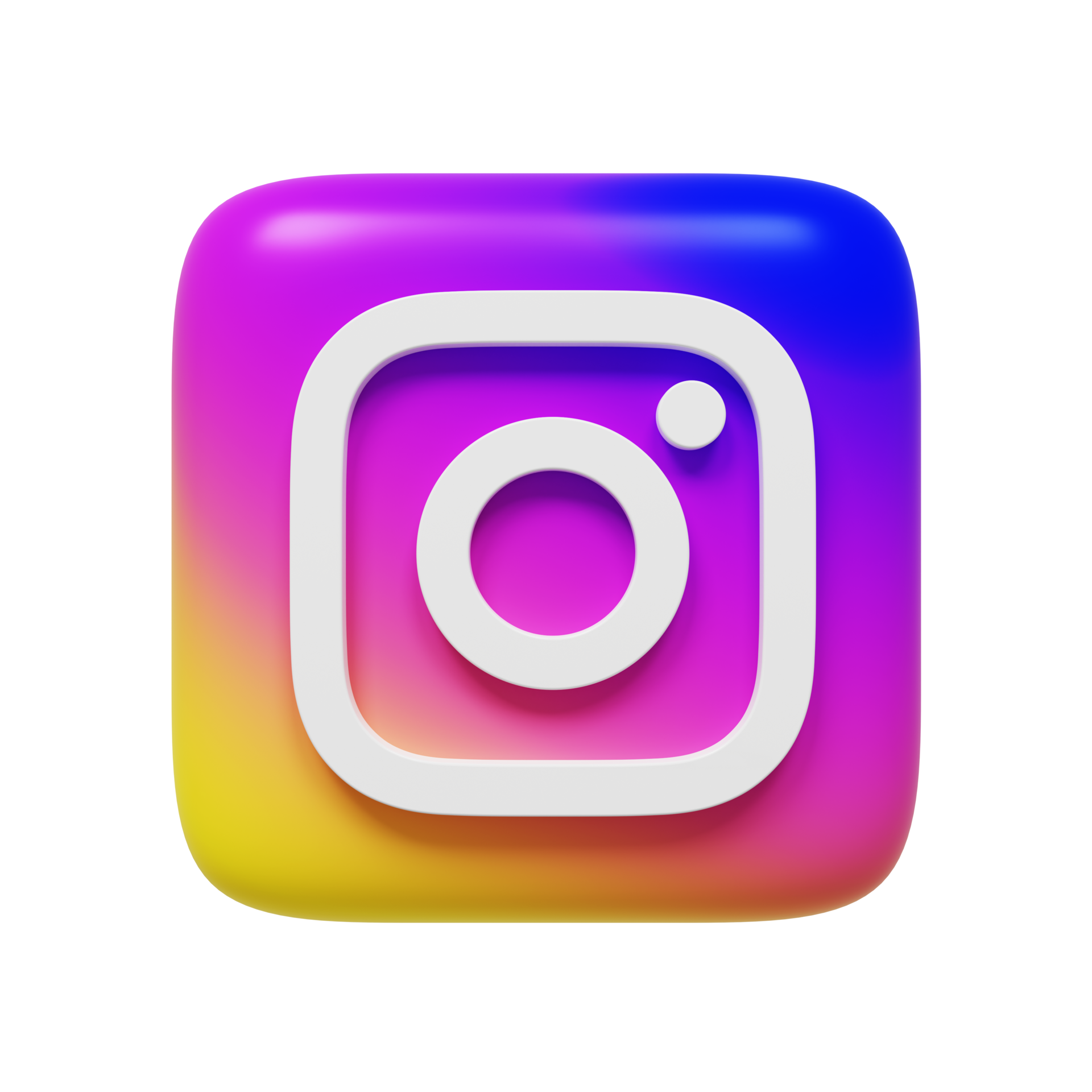 Concept of social networks. Instagram icon. 3D render. 12068415 PNG