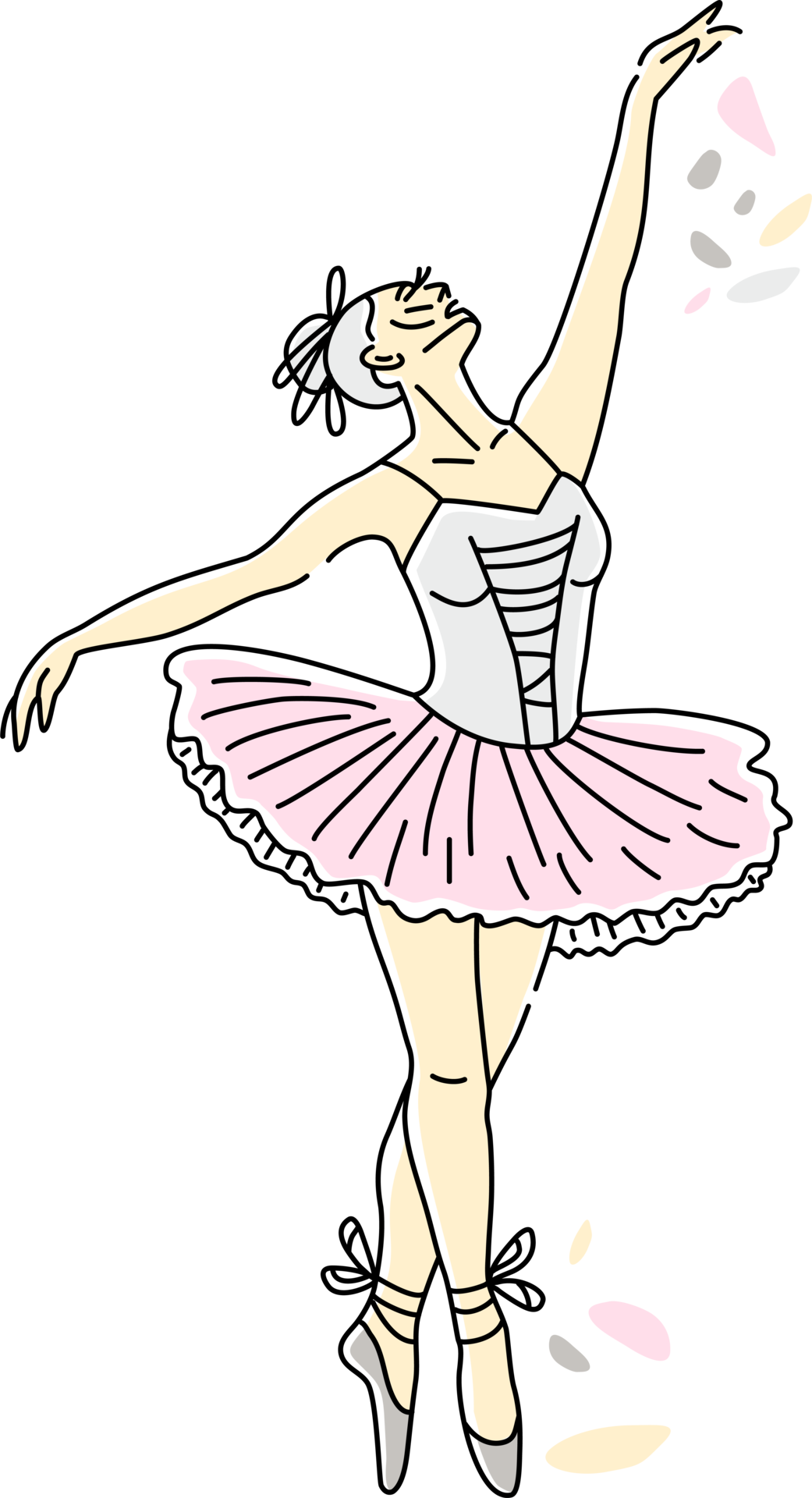 bailarina de mulher de desenho de linha contínua na cor rosa. logotipo de  tendência de dança. 12068528 PNG