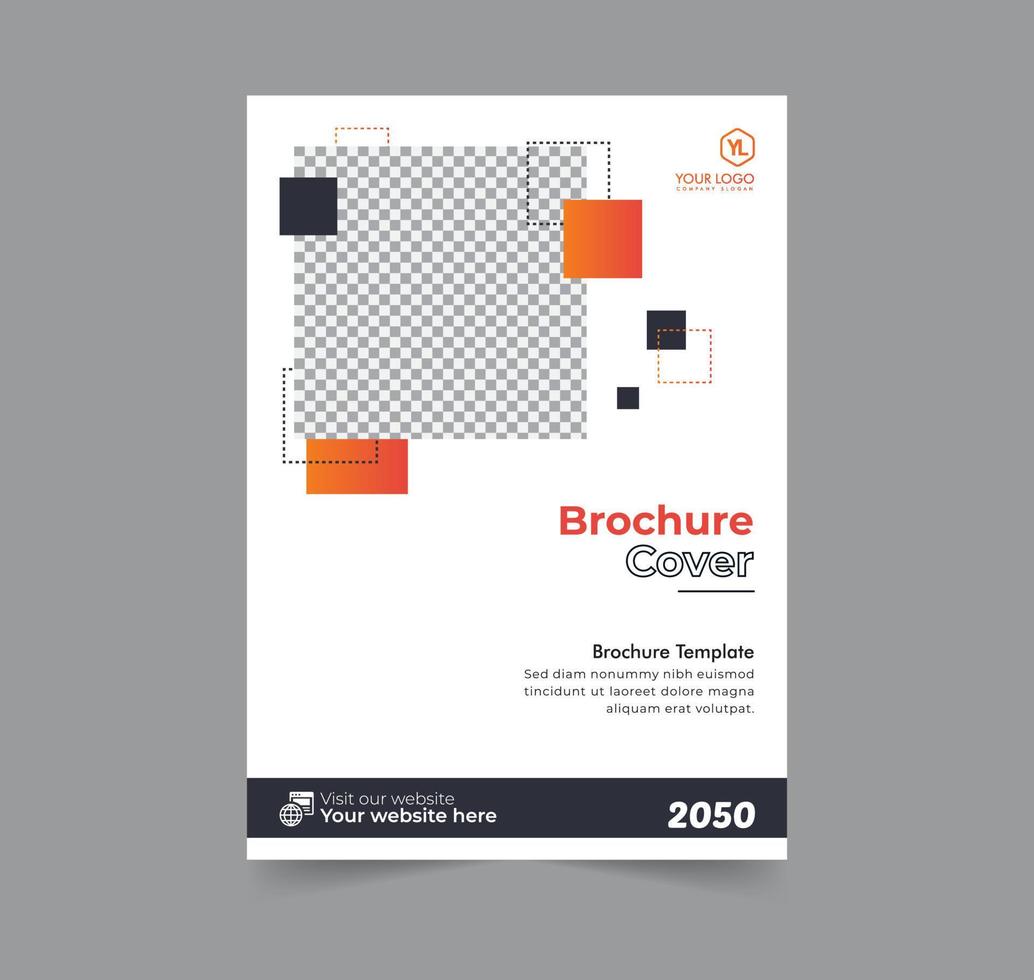 Business brochure cover annual report cover, book cover or flyer design. Leaflet presentation. Catalog with Abstract geometric background. Modern publication poster magazine, layout, template, vector