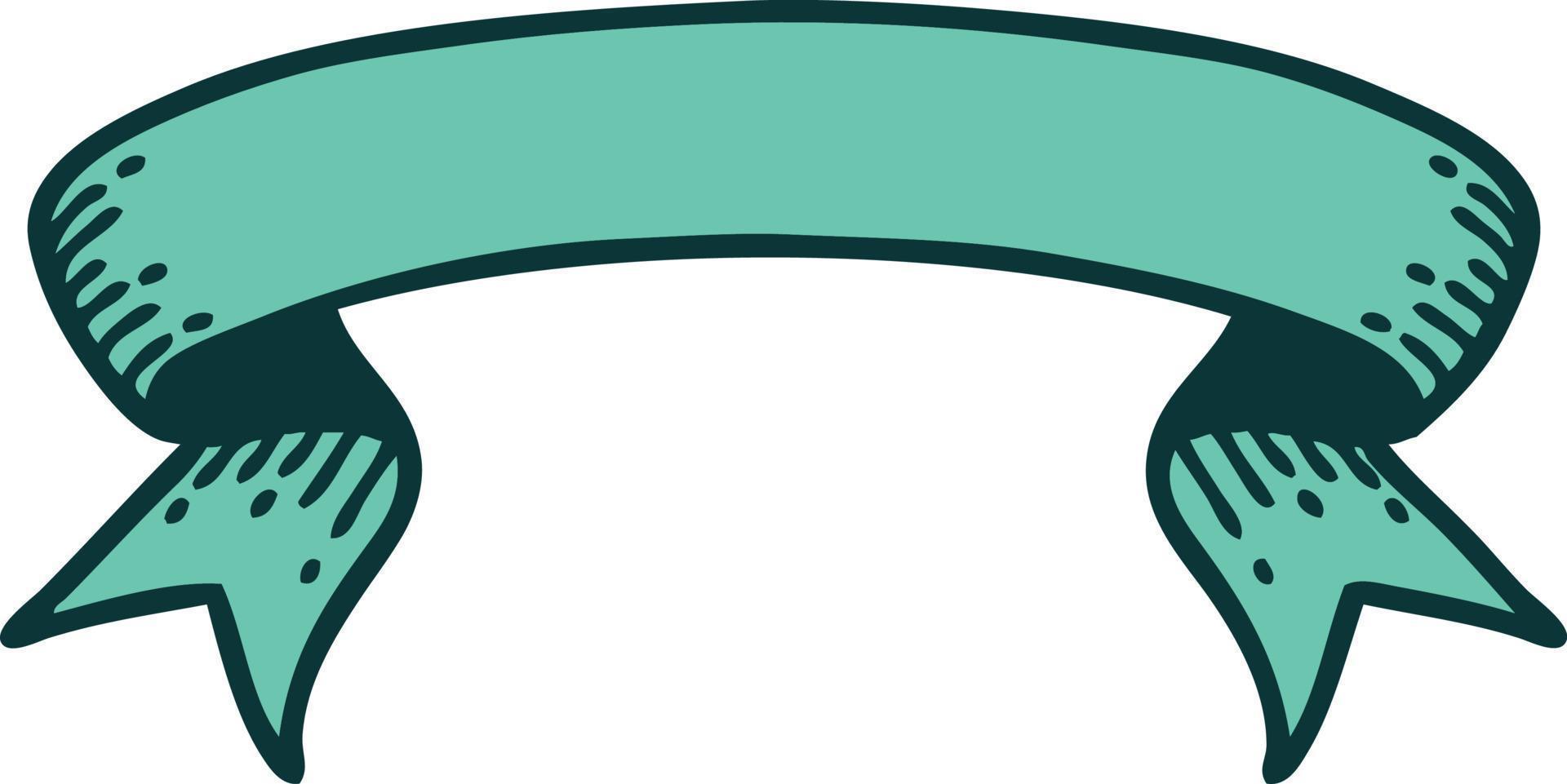 iconic tattoo style image of a banner vector