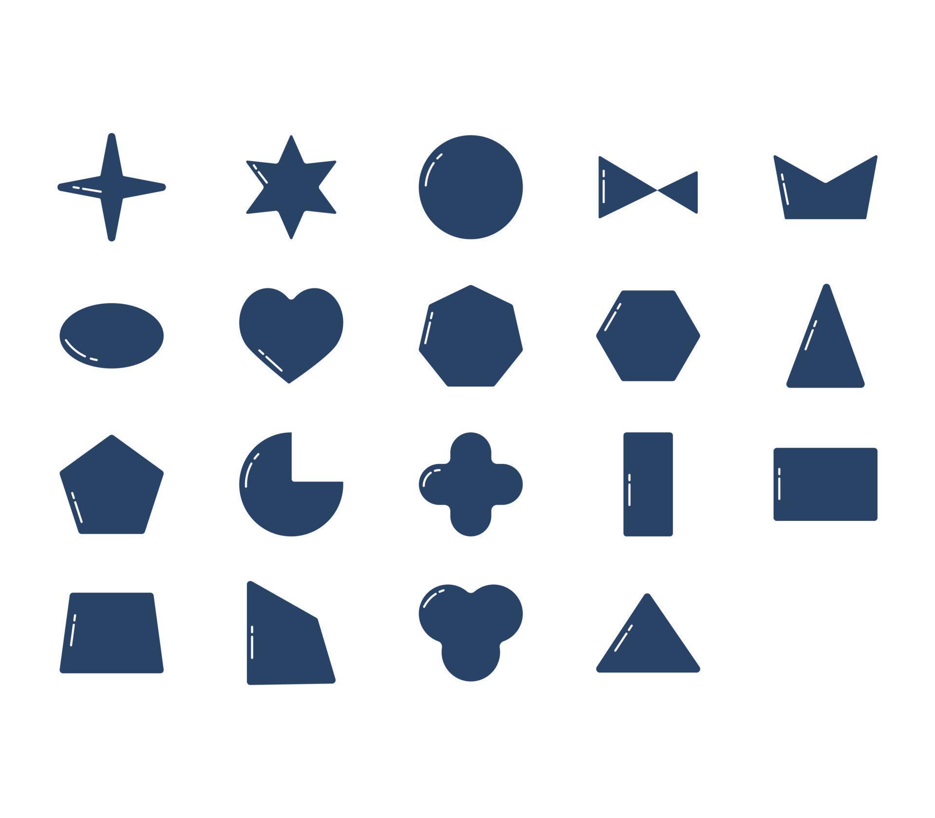 Geometric Shapes and symbol icon set 12068984 Vector Art at Vecteezy