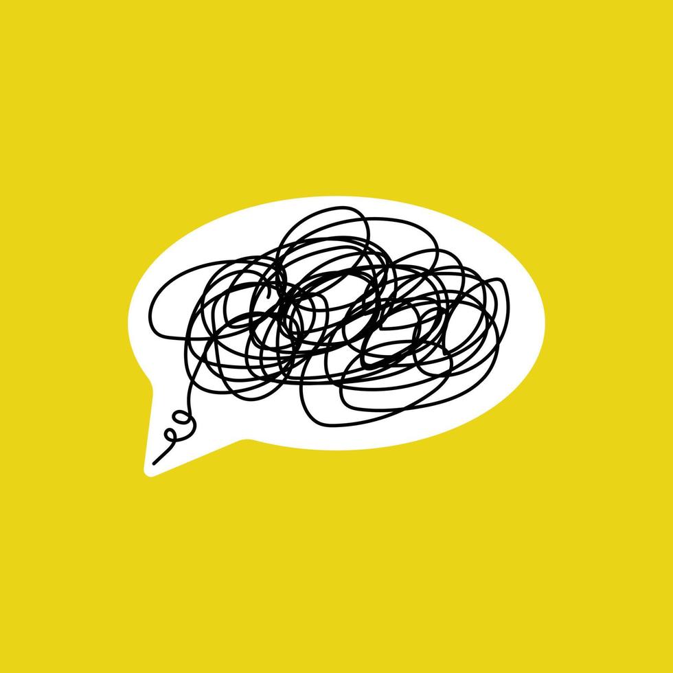 abstract design talks complicated, confusing vector