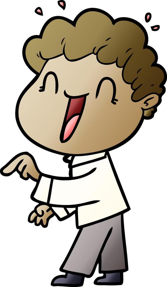 cartoon happy man vector