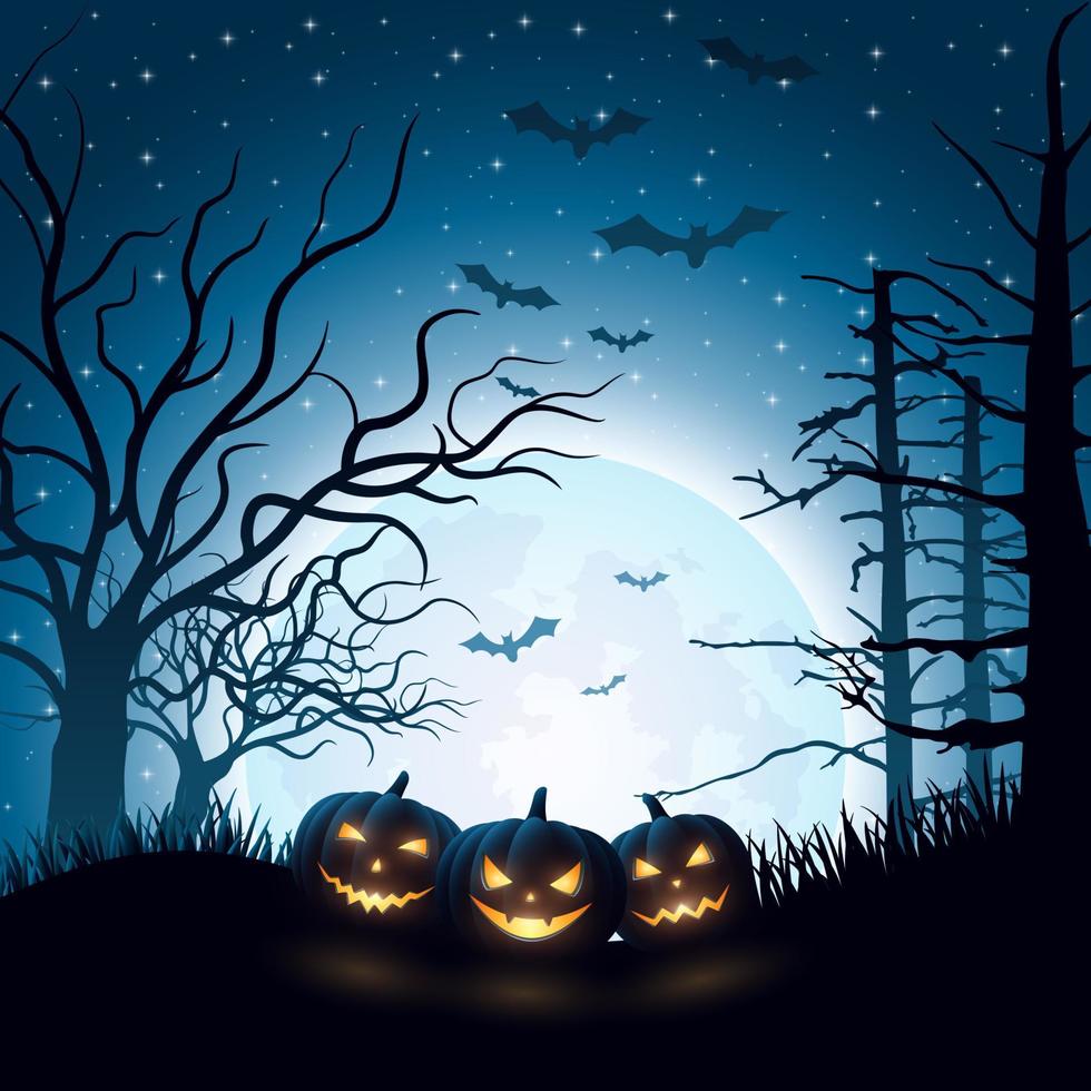 Halloween night background 12069150 Vector Art at Vecteezy