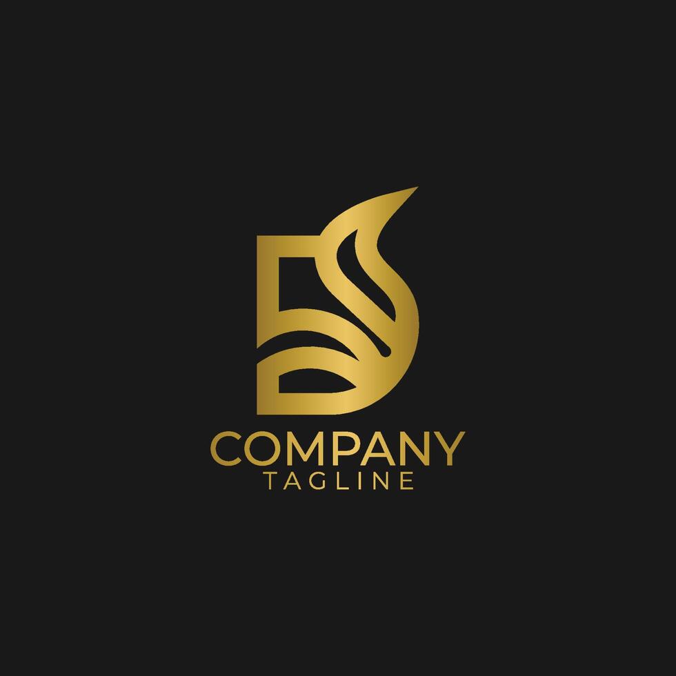 diseño de logotipo creativo d y plantillas vectoriales premium vector