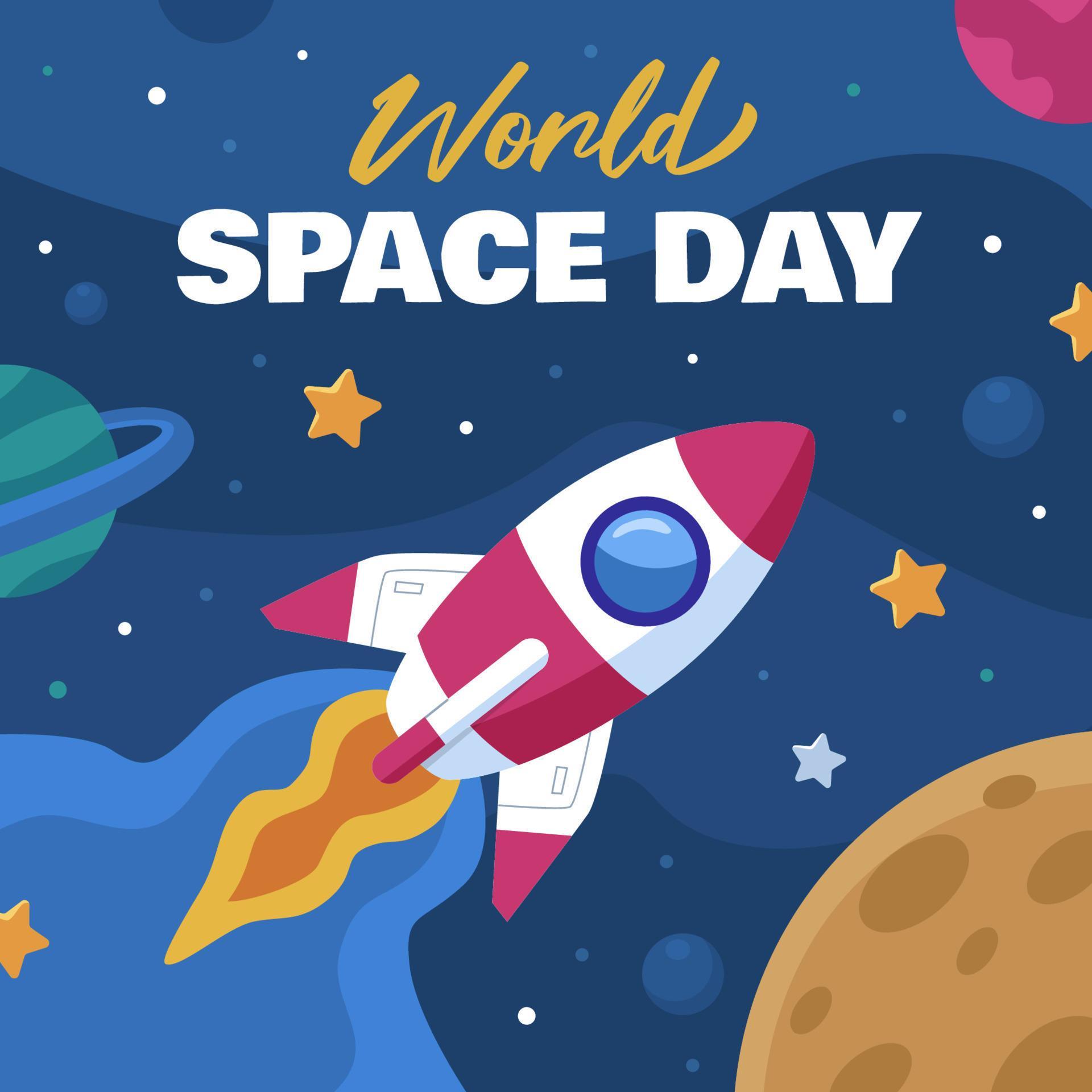 World Space Day 12069447 Vector Art at Vecteezy