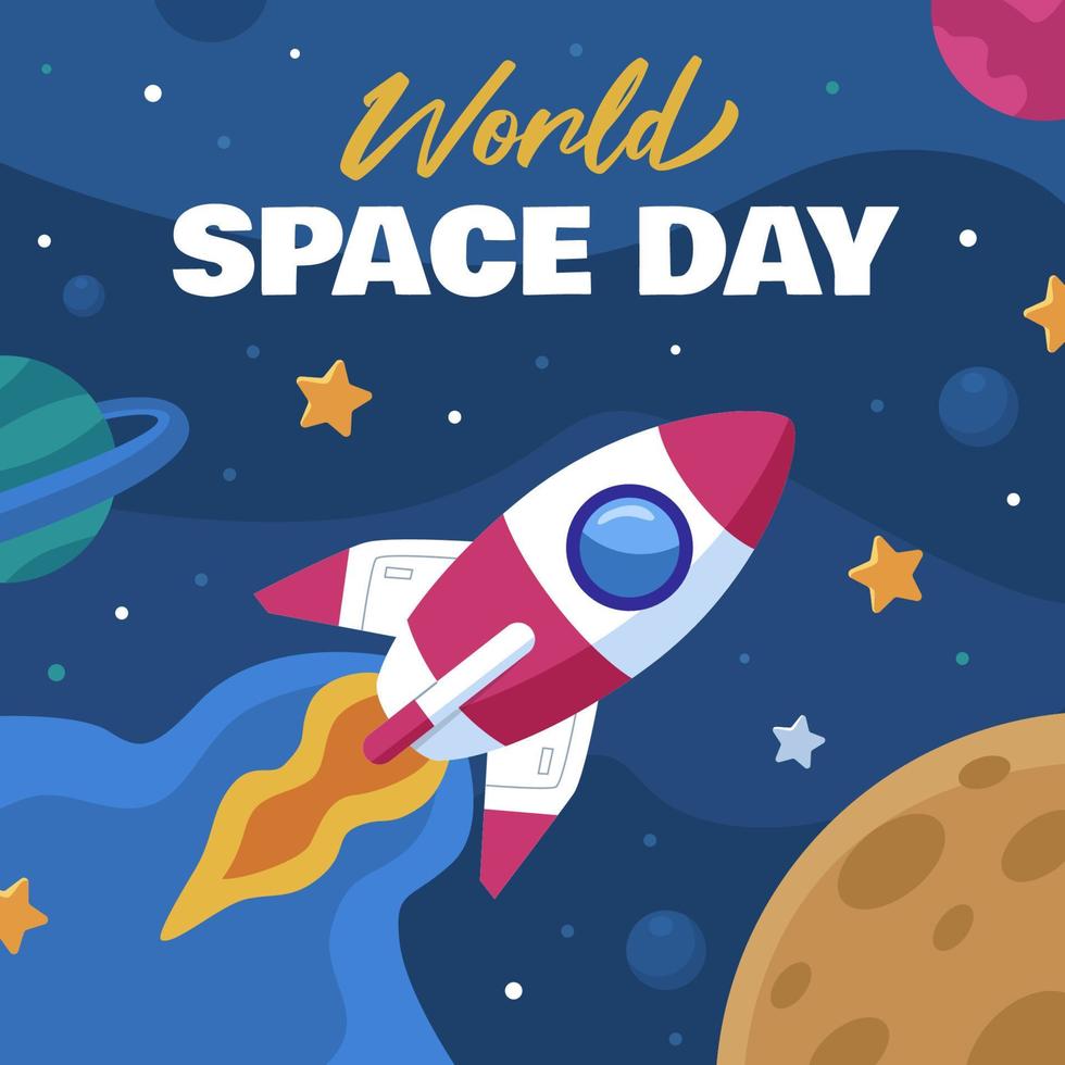 World Space Day vector