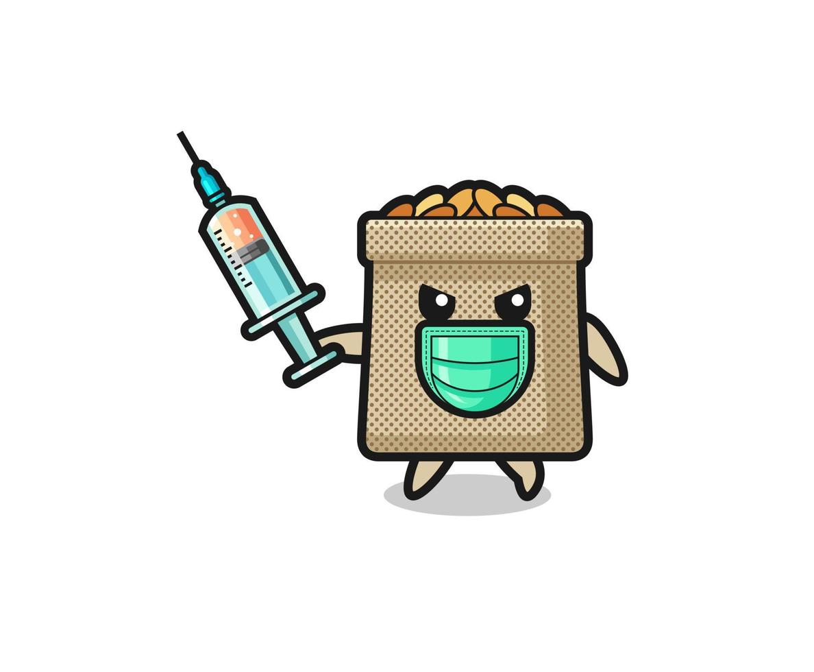 illustration of the wheat sack to fight the virus vector