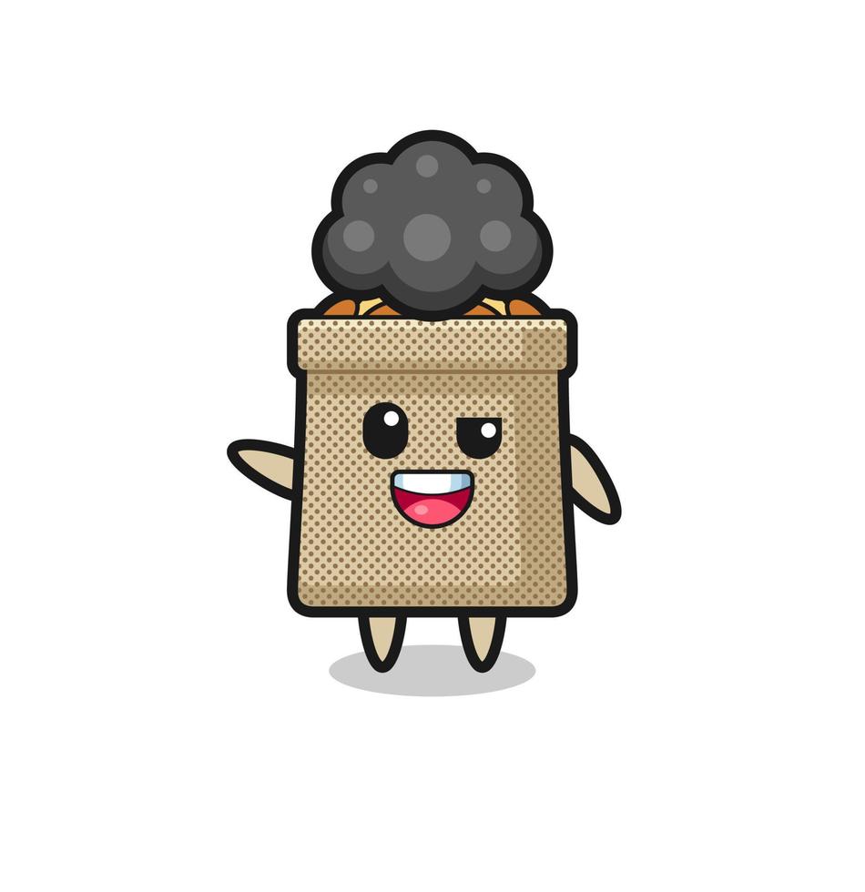 wheat sack character as the afro boy vector