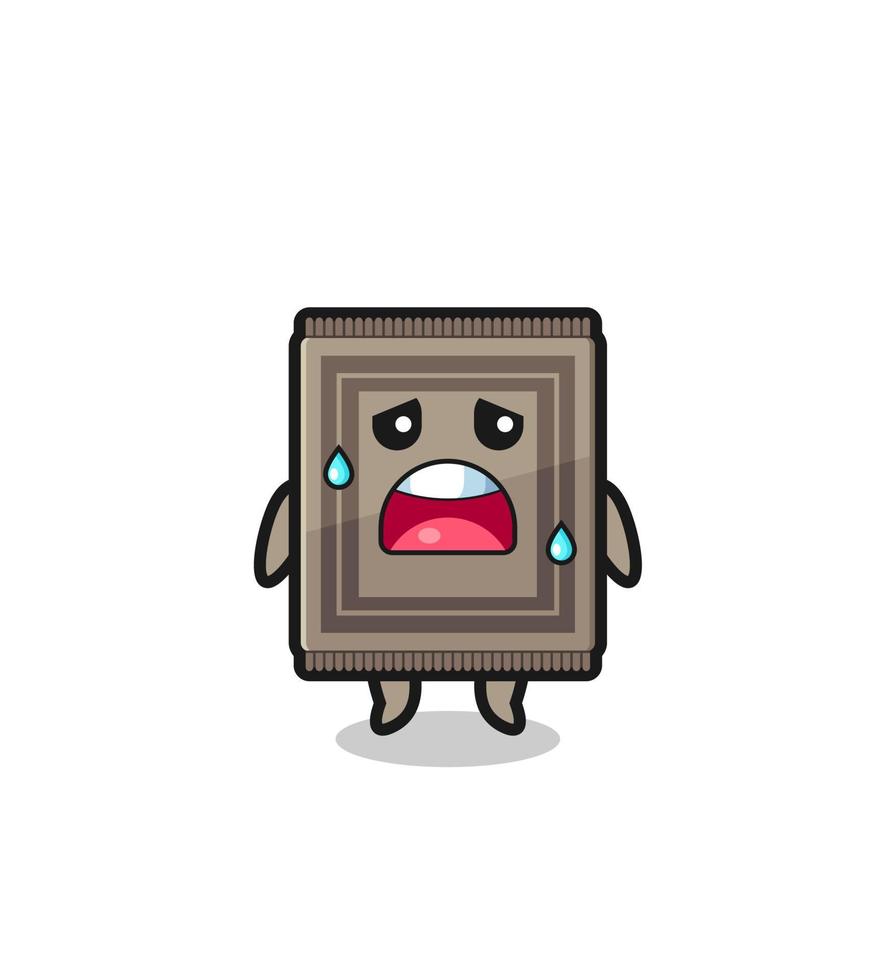 the fatigue cartoon of carpet vector