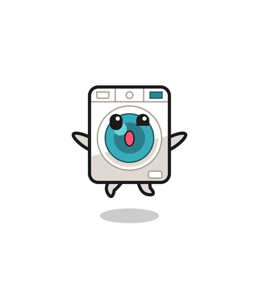 washing machine character is jumping gesture 12069974 Vector Art at