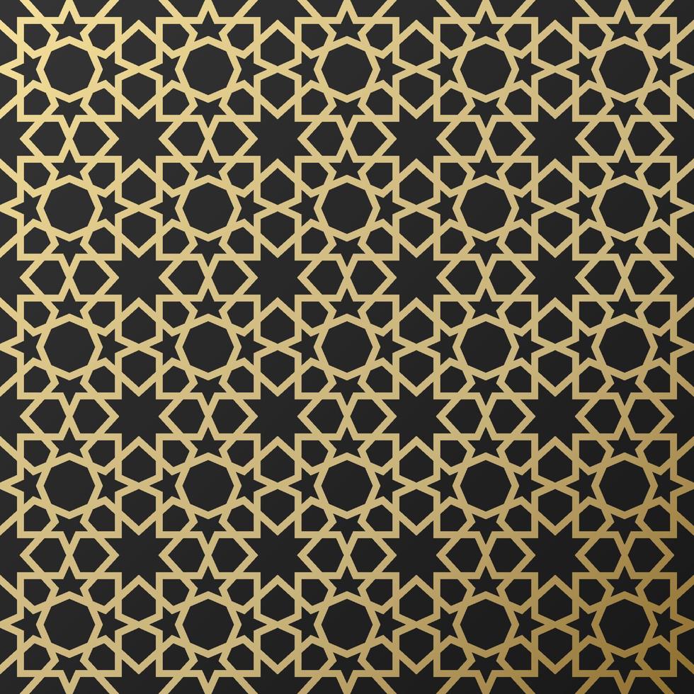 Background with seamless pattern in islamic style vector