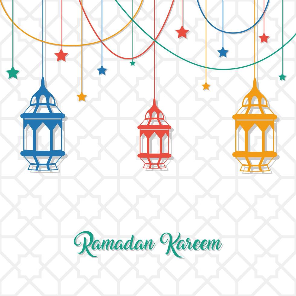 fondo de tarjeta de felicitación de ramadán kareem vector