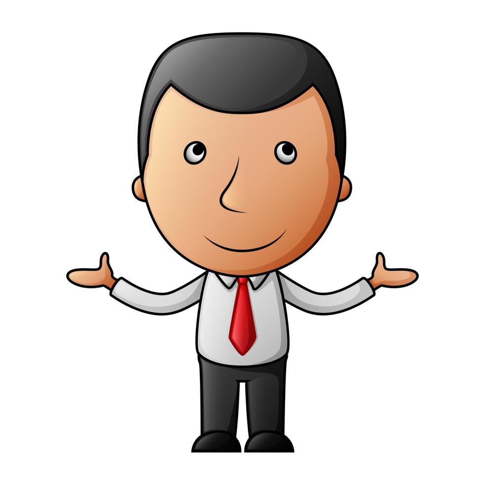 expressed cartoon businessman, character illustration potrait vector